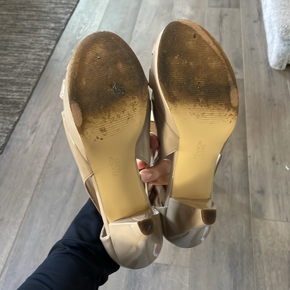 FRANCO SARTO nude strappy heels women’s size 10 - Picture 6 of 6